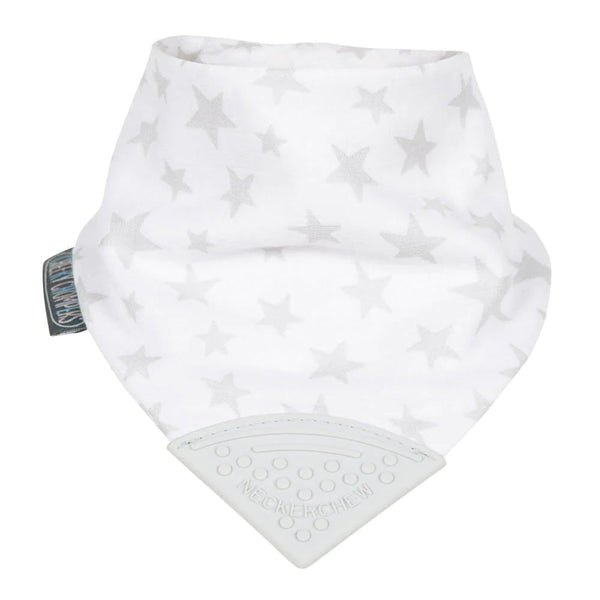 Cheeky Chompers Silver Stars Muslin Neckerchew
