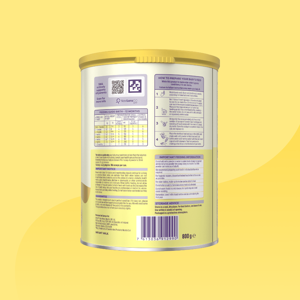 SMA Pro First Infant Baby Milk Formula Stage 1 – 0–6 Months, 800g