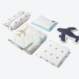 Masilo Organic Cotton Cot Bedding Set Dream Wings 6-Piece – Airplane Print