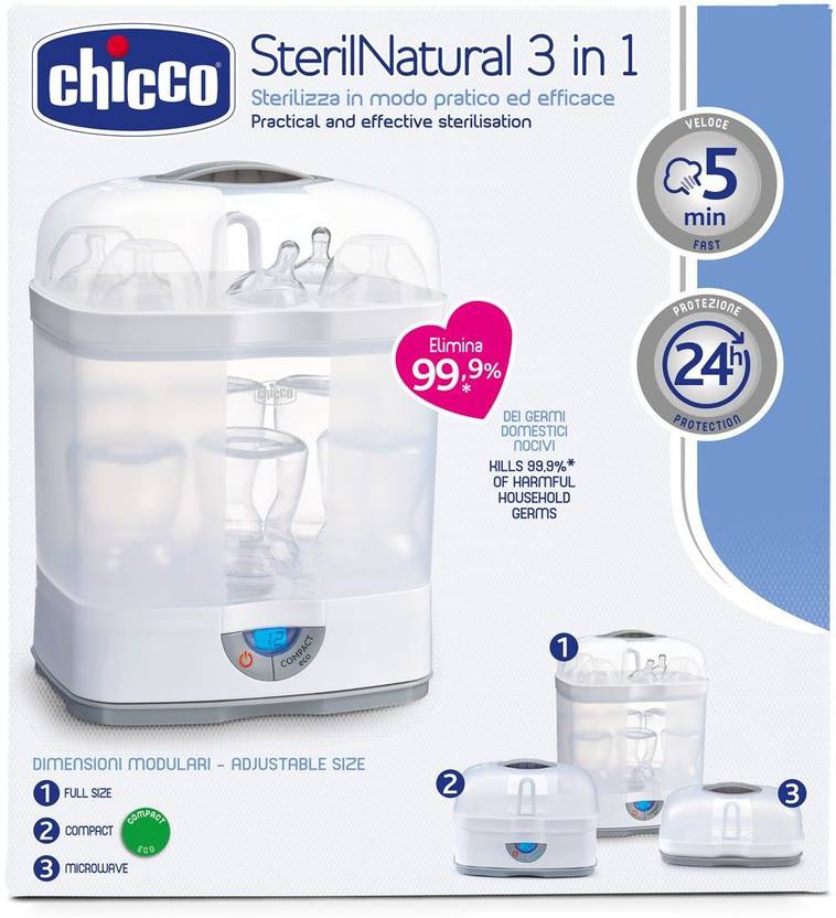 Chicco Steam Sterilizer 3-in-1 One Size White