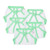Tinycare Reusable Baby Nappies With Coloured Borders Plain Sea Green ( Pack of 5 ) - Zero Size