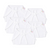 Tinycare Reusable Baby Nappies With Coloured Borders Plain Whie ( Pack of 5 ) - Zero Size