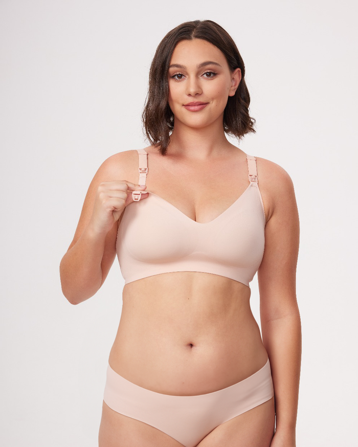 Momcozy Maternity Nursing Bra- YN21 (Beige) - XL