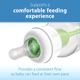 Dr. Brown’s Natural Flow Narrow Level 2 Nipple 2-Pack 3m+ Clear