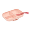 Beaba Silicone Suction Divided Plate With 2Nd Stage Spoon