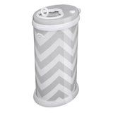 Ubbi Stainless Steel Diaper Pail with Child Safety Lock - Grey/Chevron