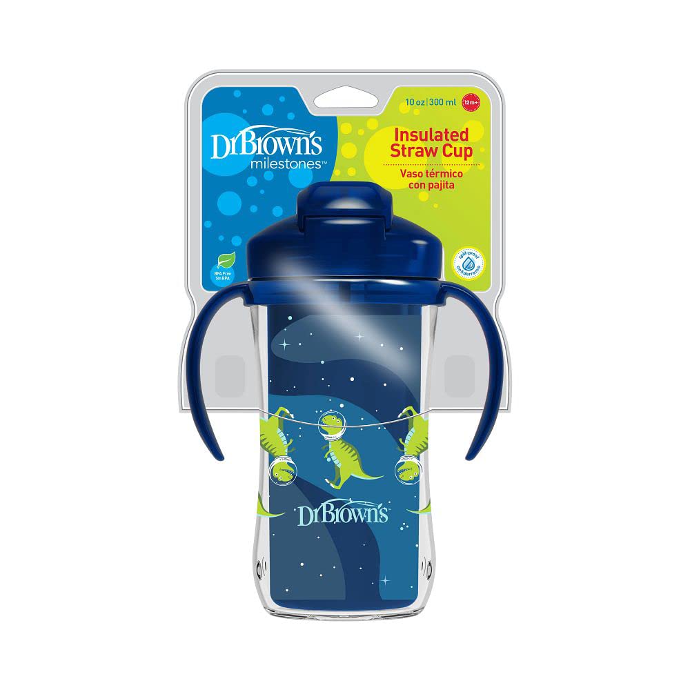 Dr. Brown’s Milestones Insulated Straw Cup 300 ml Blue