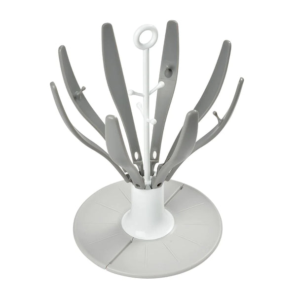 Beaba Flower foldable baby bottle drainer grey