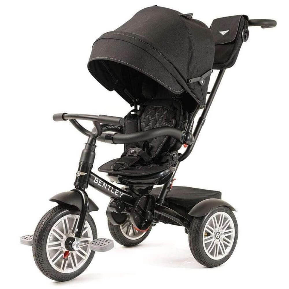 Bentley 6-in-1 Baby Trike Stroller – Onyx Black | 6 Months to 5 Years