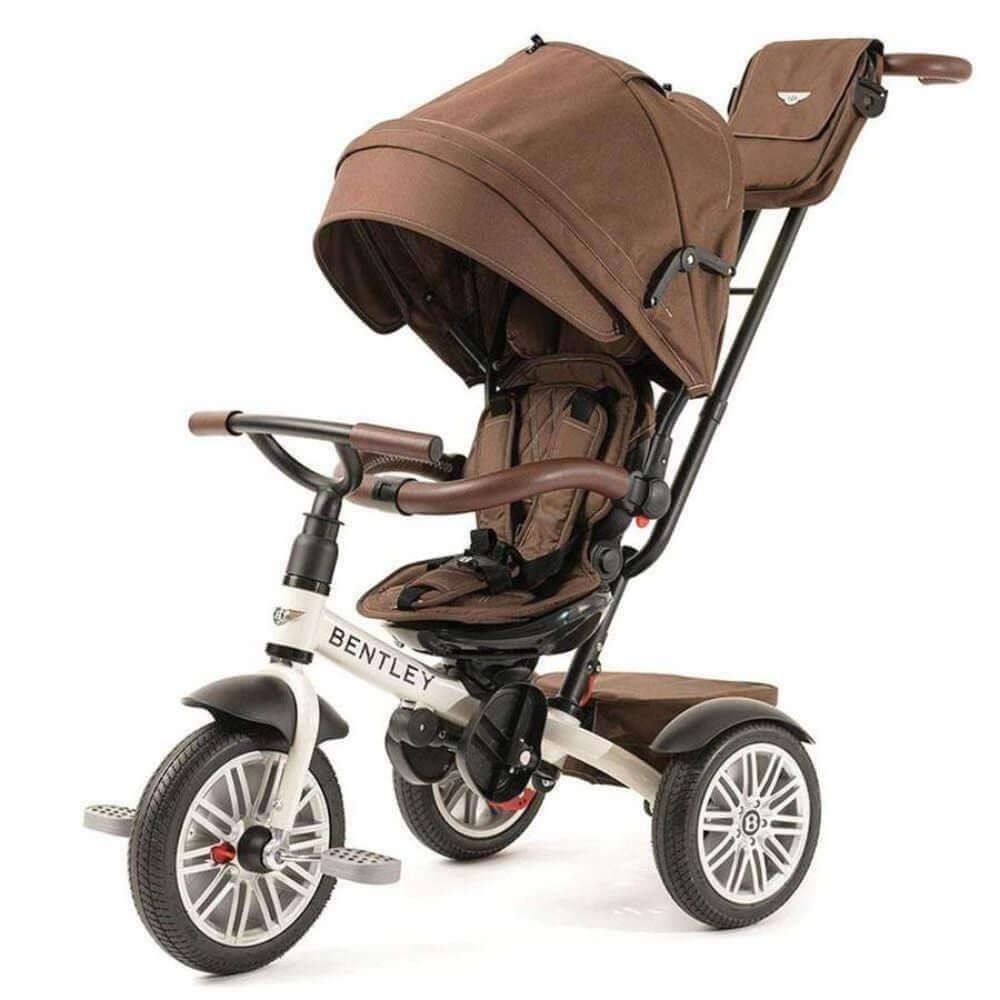 Bentley 6-in-1 Baby Trike Stroller – White Satin | 6 Months to 5 Years
