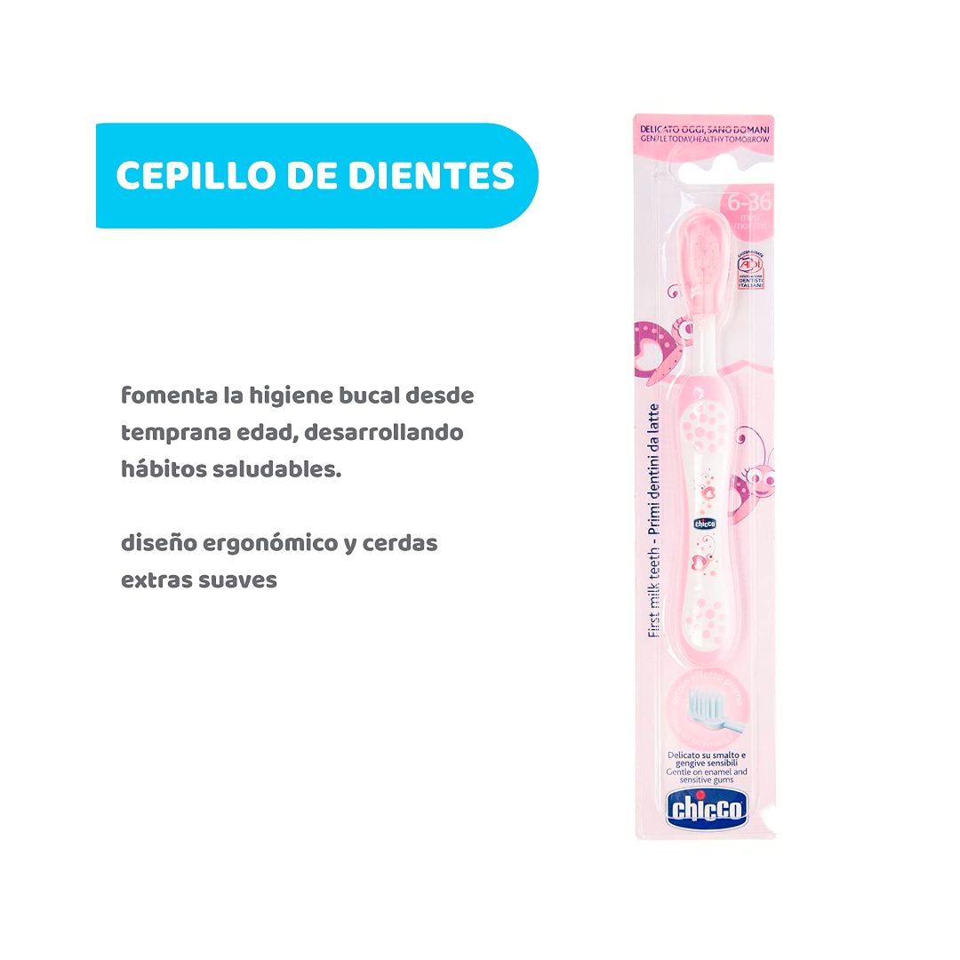 Chicco Baby Soft Toothbrush 6–36 Months Pink