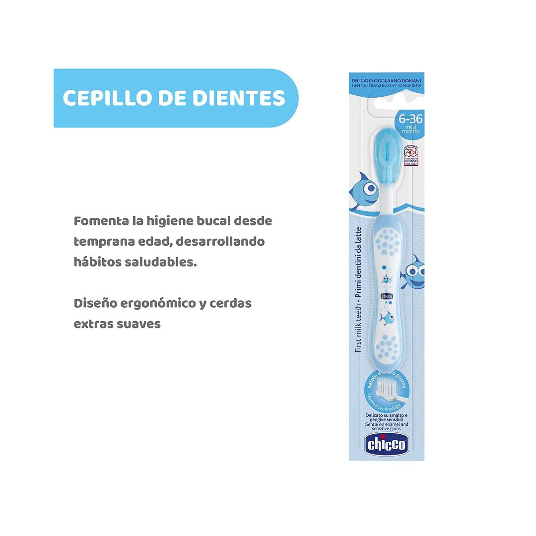 Chicco Baby Soft Toothbrush 6–36 Months Blue