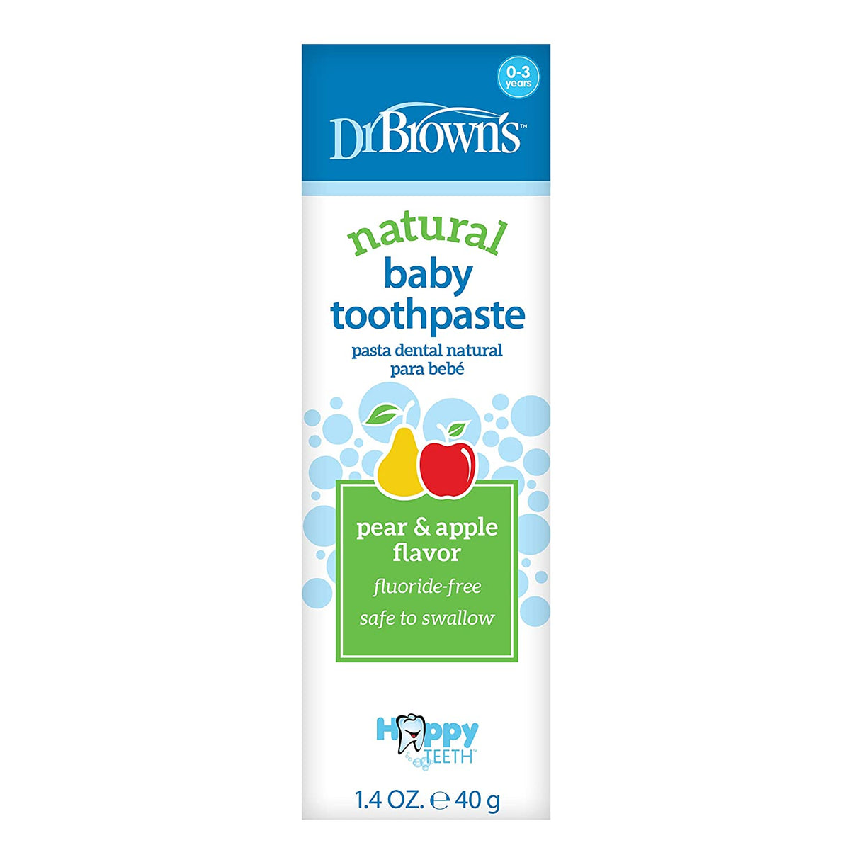 Dr Browns Natural Baby Toothpaste- Pear & Apple