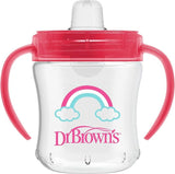 Dr Browns 6 Oz/180 Ml Soft Spout Transition Cup With Handle Pink