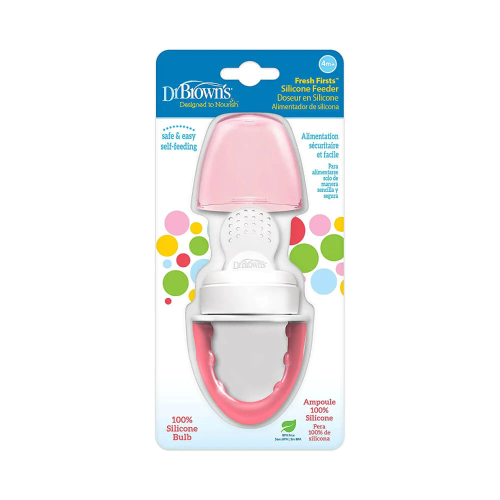 Dr. Brown's Fresh Firsts Silicone Feeder 4M+ Pink