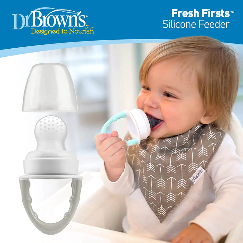 Dr. Brown’s Fresh Firsts Silicone Feeder Grey