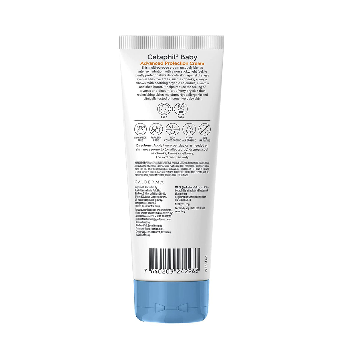 Cetaphil Baby Advanced Protection Cream with Organic Calendula 85 g