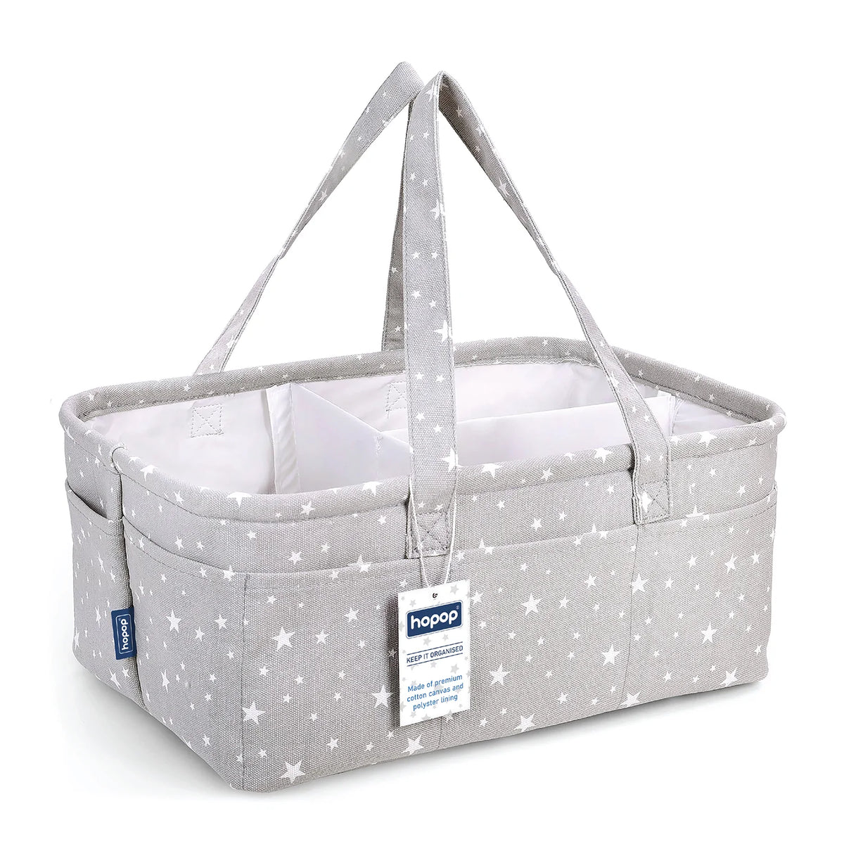 Hopop Baby Diaper Caddy Organiser 16 x 10 x 7 Inches Grey