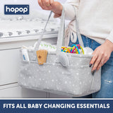 Hopop Baby Diaper Caddy Organiser 16 x 10 x 7 Inches Grey