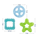 Hopop Multi-Textured Water-Filled Cooling Teether Star Pack of 3 Assorted Colors