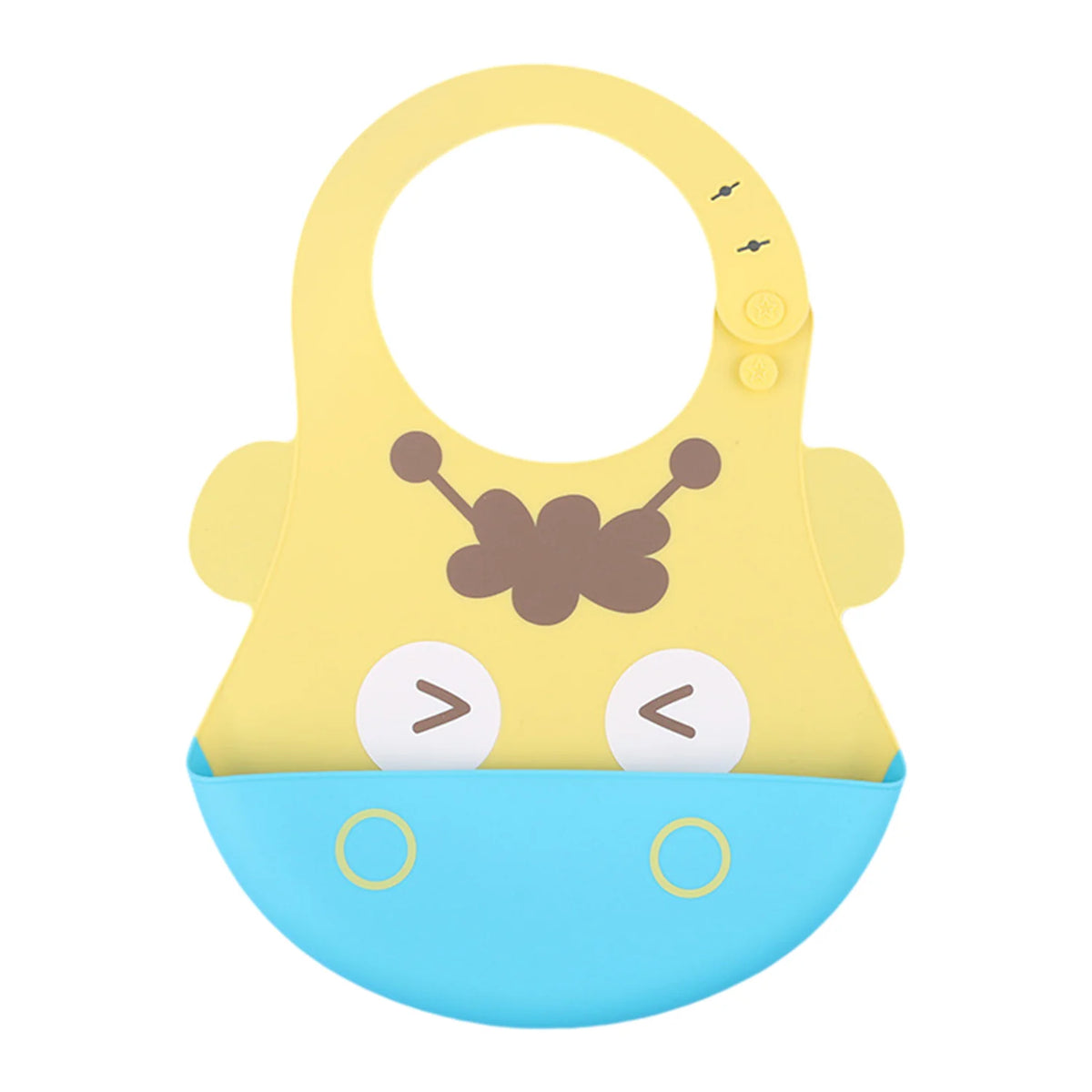 Hopop Easy Clean Crumb Catcher Silicone Bib 6-36M Assorted Print