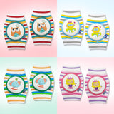 Hopop Anti-Slip Elbow & Knee Pads for Crawling Baby Free Size Multicolor