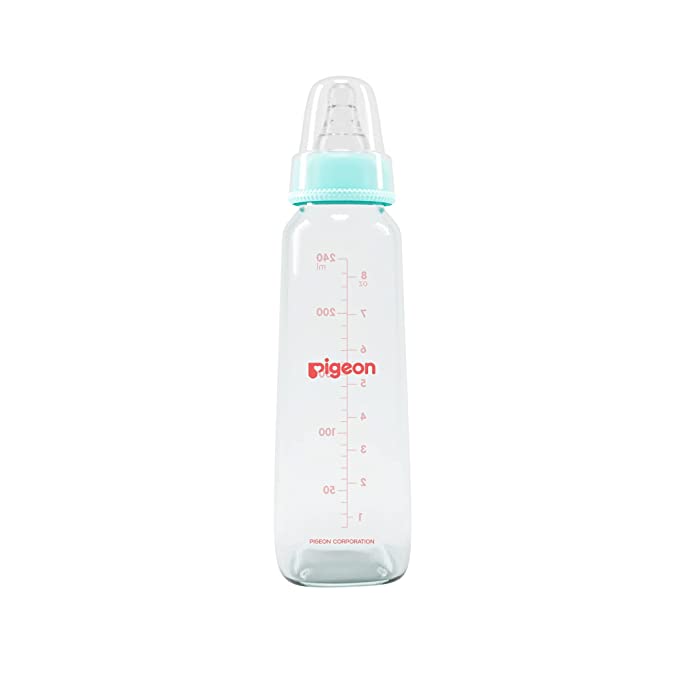 Pigeon Glass Feeding Bottle 8Oz 240Ml Blue