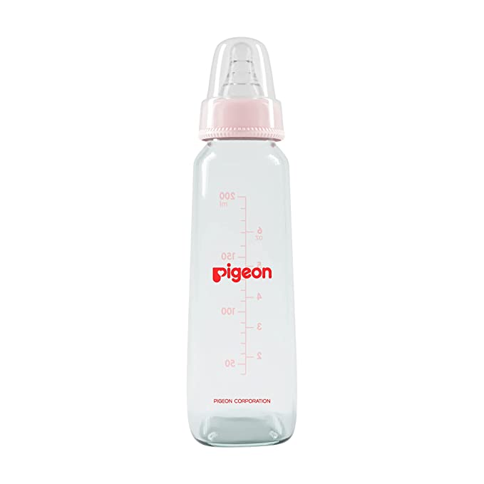 Pigeon Glass Feeding Bottle 8Oz 240Ml Pink