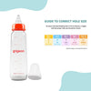 Pigeon Glass Baby Feeding Bottle Red 240ml With Nipple Size L 9+ Months