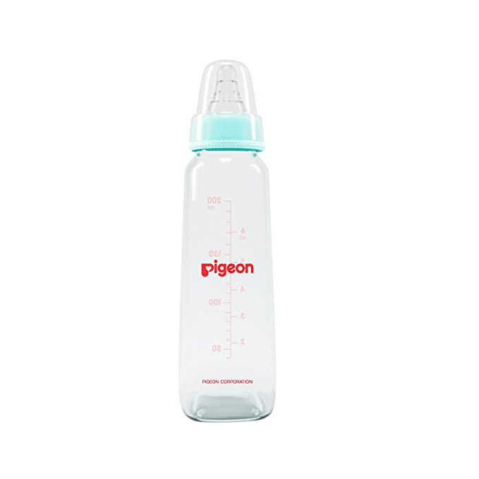 Pigeon Glass Feeding Bottle 6Oz 200Ml Blue