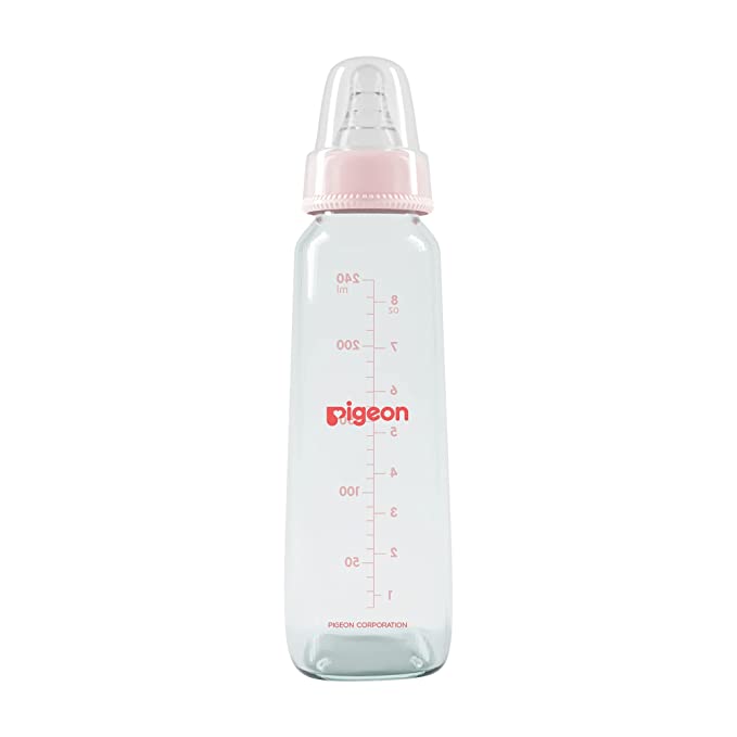 Pigeon Glass Feeding Bottle 6Oz 200Ml Pink