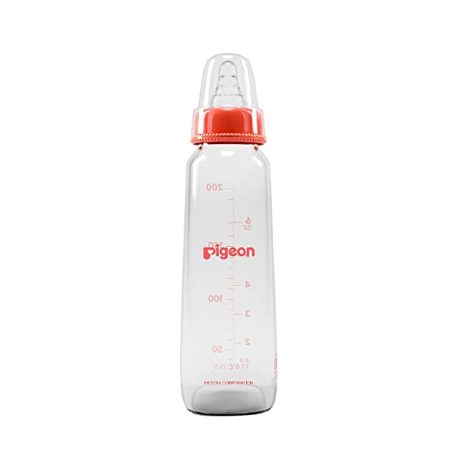 Pigeon Glass Feeding Bottle 6Oz 200Ml Red