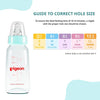 Pigeon Glass Baby Feeding Bottle Blue 120ml With Nipple Size S 0+ Months