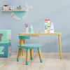 Pigeon Glass Baby Feeding Bottle Blue 120ml With Nipple Size S 0+ Months
