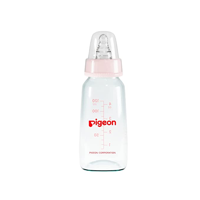 Pigeon Glass Feeding Bottle 4Oz 120Ml Pink