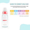 Pigeon Glass Baby Feeding Bottle Red 120ml With Nipple Size S 0+ Months