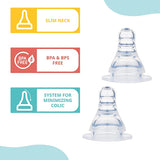 Pigeon Peristaltic Nipple 9m+ L Size (Pack Of 2)