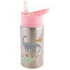 Stephen Joseph Stainless Steel Water Bottles- Pink Dino