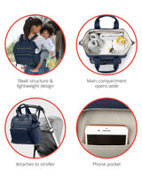 Skip Hop Diaper Bag Mainframe Navy Color Midnight