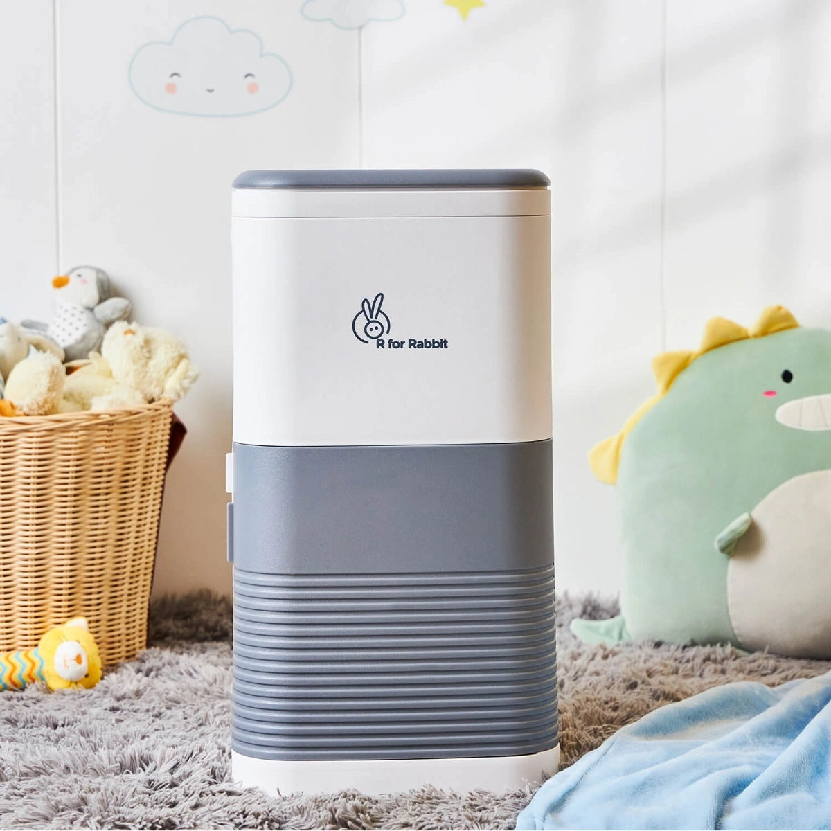 R For Rabbit Diapering (Bin) Hygo Bin Grey White